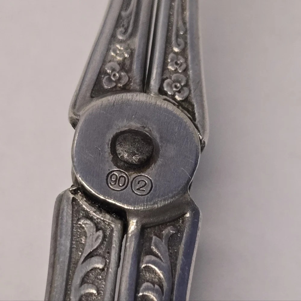 Vintage Ornate Silverplate Serving Tongs